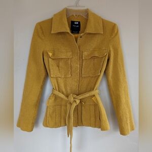 TY-LR Ardent Jacket with Belt, Mustard Yellow (SIZE XS)